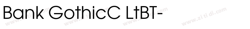 Bank GothicC LtBT字体转换